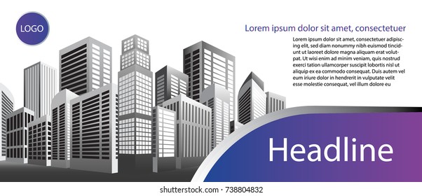 Business Brochure. Leaflets a4 Template. Cover Book and Magazine. Annual Report Vector illustration