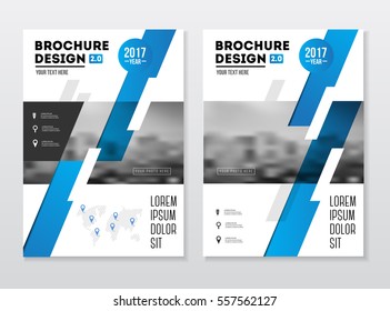 Business Brochure with photo and geometric graphic elements.