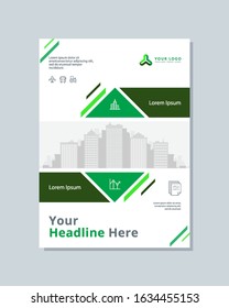 Business brochure, template a4 vector design. Leaflet, cover, corporate presentation abstract background.
