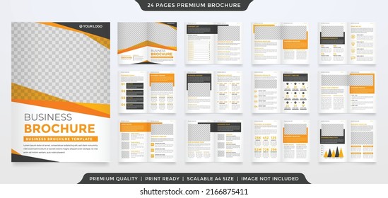 plantilla de folleto de negocios con fondo abstracto y uso de estilo minimalista para la propuesta corporativa