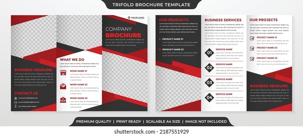 business brochure template with abstract and minimalist style