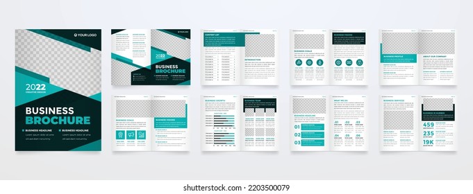 business brochure template with abstract style use for corporate presentation