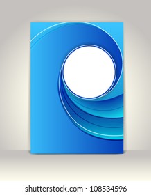 Business brochure template, abstract technology design