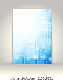 Business brochure template, abstract technology design