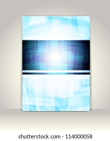 Business brochure template, abstract technology design
