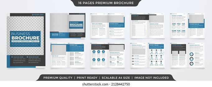 business brochure template with clean style and modern layout use for business profile and presentation
