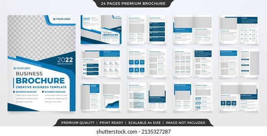 business brochure template with clean style and modern layout use for business profile and presentation