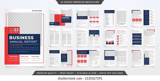 business brochure template with clean style and modern layout use for business profile and presentation