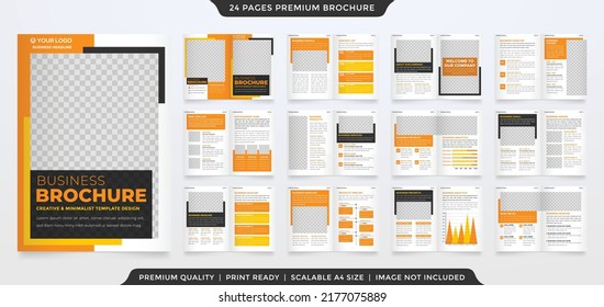 business brochure template with clean style and modern layout use for business profile and presentation