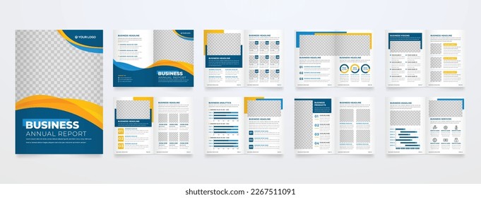 business brochure template with clean style and modern layout use for business profile and presentation