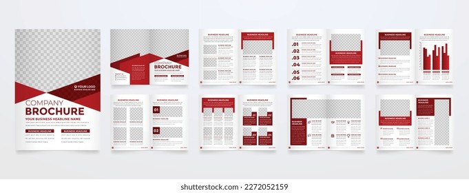 business brochure template with clean style and modern layout use for business profile and presentation	