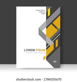 Business brochure template. Cover design annual report, magazine, flyer, leaflet in A4. Vector illustration