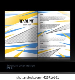 Business brochure template design. Annual report, presentation, book cover or flyer. Stock vector.