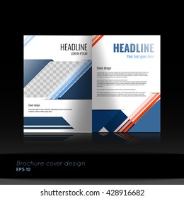 Business brochure template design. Annual report, presentation, book cover or flyer. Stock vector.