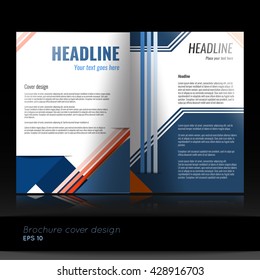 Business brochure template design. Annual report, presentation, book cover or flyer. Stock vector.