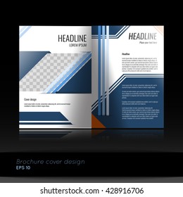 Business brochure template design. Annual report, presentation, book cover or flyer. Stock vector.