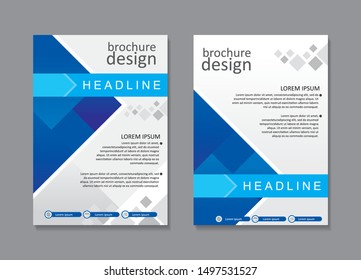 Business Brochure Template Design Blue White Stock Vector (Royalty Free ...