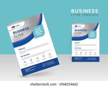 Business Brochure Template Or Flyer Design For Advertising.