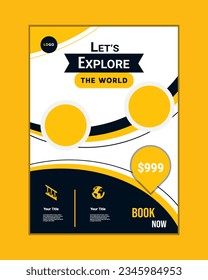 Business Brochure, Template or Flyer design for Tour and Travel Business concept.