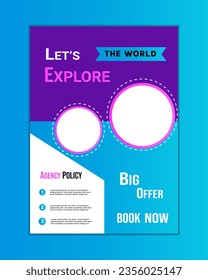 Business Brochure, Template or Flyer design for Tour and Travel Business concept.