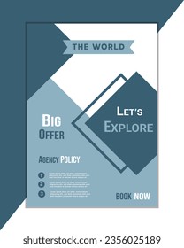 Business Brochure, Template or Flyer design for Tour and Travel Business concept.