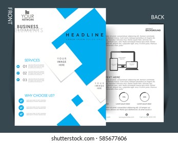 Business brochure template, Business flyer, Editable A4 poster for design, education, presentation, website, magazine page.