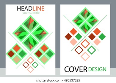 Business brochure template. Flyer layout, background with elements for magazine, cover, poster design. Vector illustration.