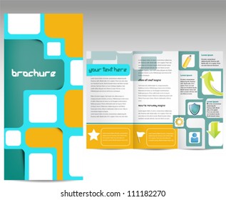 Business brochure template with inner pages for document, publishing and presentation