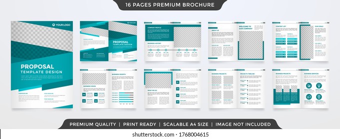 business brochure template layout design with simple style and modern concept use for business proposal and business catalog