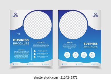 Design der Geschäftsbroschüre für das Layout. 2-seitige Vorlage für Geschäftsbroschüren. Für Geschäftsbroschüren, Geschäftsflyer, Broschüre.