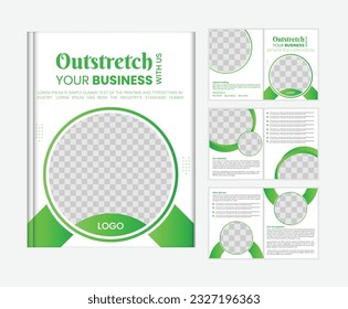 diseño de plantilla de folleto de negocios, diseño de plantilla editable de folletos corporativos de 6 páginas, diseño de plantilla de folleto de negocios mínimo.