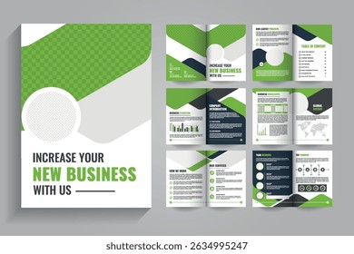 Design de layout de modelo de brochura de negócios, Design de Brochura de Perfil de Empresa Profissional