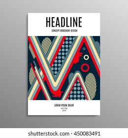 business brochure, template or layout design flyer in A4 size with abstract modern pattern on background. stock vector illustration eps10