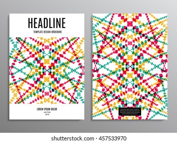 business brochure, template or layout design flyer in A4 size with abstract pattern on background. stock vector illustration eps10