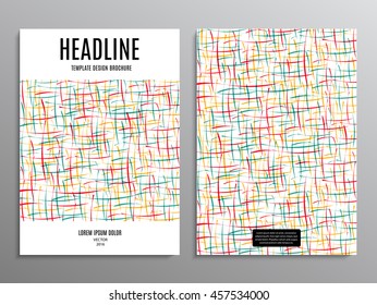 business brochure, template or layout design flyer in A4 size with abstract shapes on background. stock vector illustration eps10