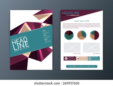 Business Brochure Template Layout, Flyer, magazine, A4 size, Vector illustration