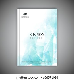 Business brochure template with low poly design