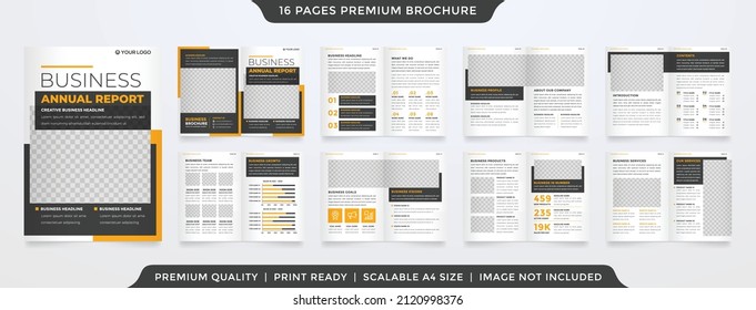 business brochure template with minimalist and abstract style use for business annual report and portfolio