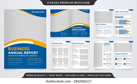 business brochure template with minimalist and clean style use for annual report and business profile