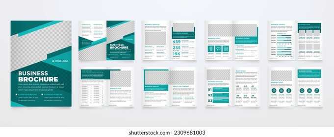 plantilla de folleto comercial con concepto minimalista