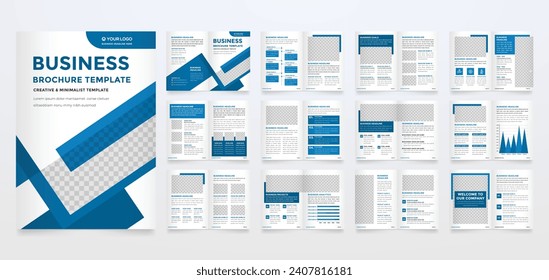 business brochure template minimalist and modern style
