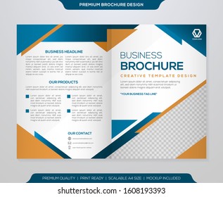 business brochure template with minimalist style and modern layout concept, use for business profile and promotion kit 