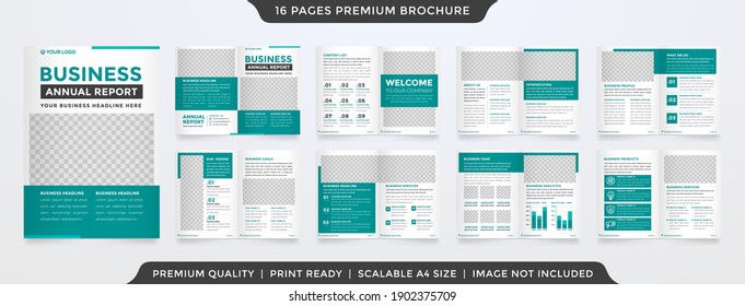 business brochure template with modern concept and minimalist style use for business profile and annual report