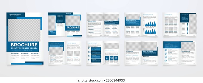 business brochure template with modern concept