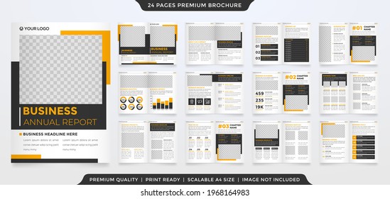 business brochure template with modern layout and minimalist style