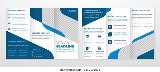 business brochure template with modern layout for corporate presentation and company profile