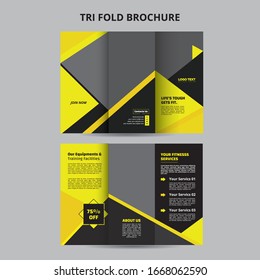 Business Brochure Template in Tri Fold Layout. Corporate Design.
