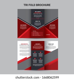 Business Brochure Template in Tri Fold Layout. Corporate Design.