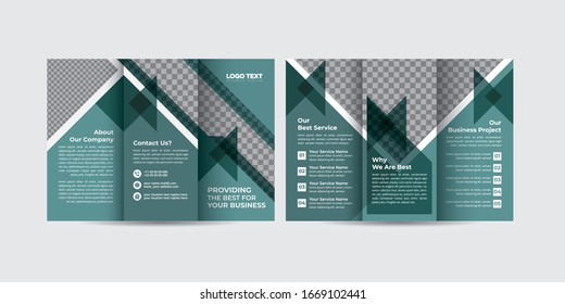 Business Brochure Template in Tri Fold Layout. Corporate Design.