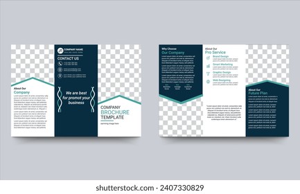 Business Brochure Template in Tri Fold Layout.